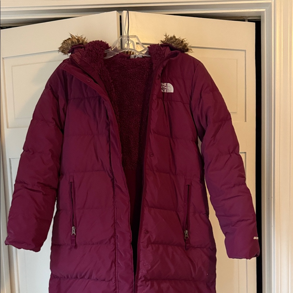 The North Face Magenta Puffer Jacket